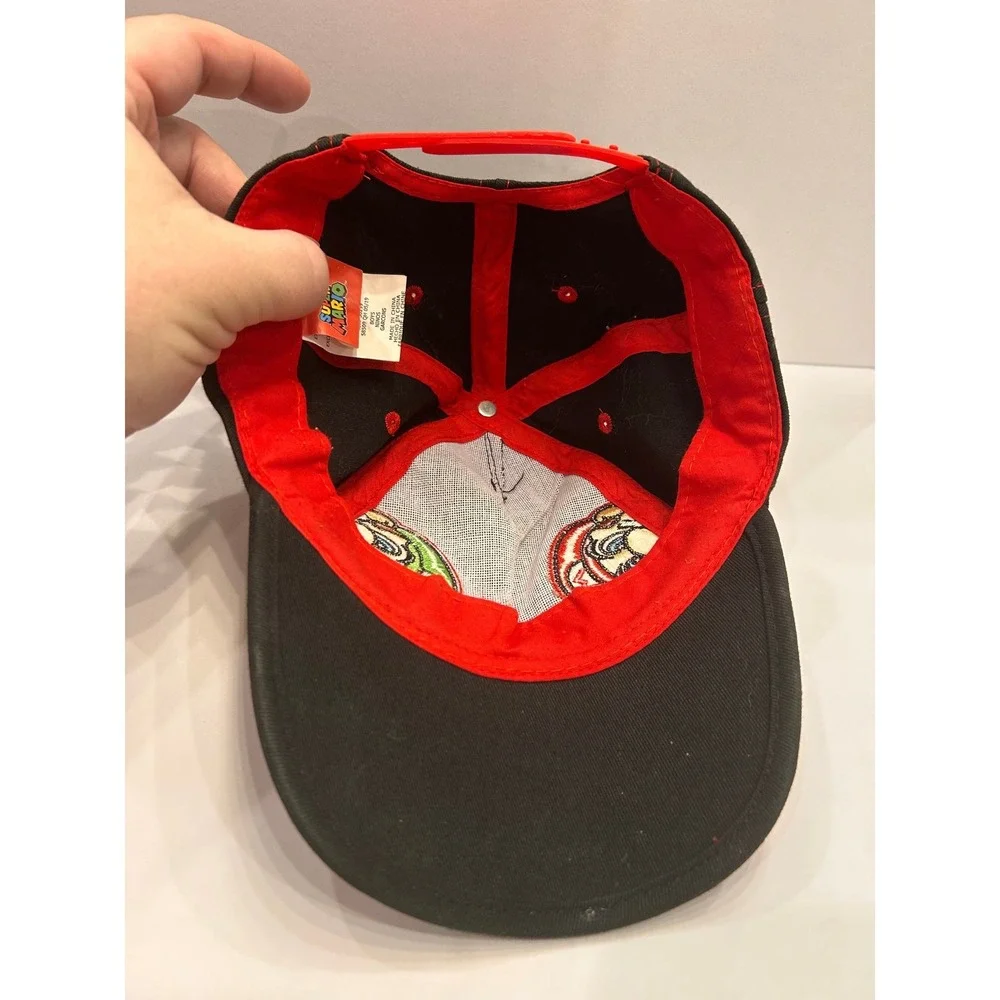 Nintendo Super Mario Bros Hat Bundle Boys Youth OSFM Black Red Mario Kart 3 Pack